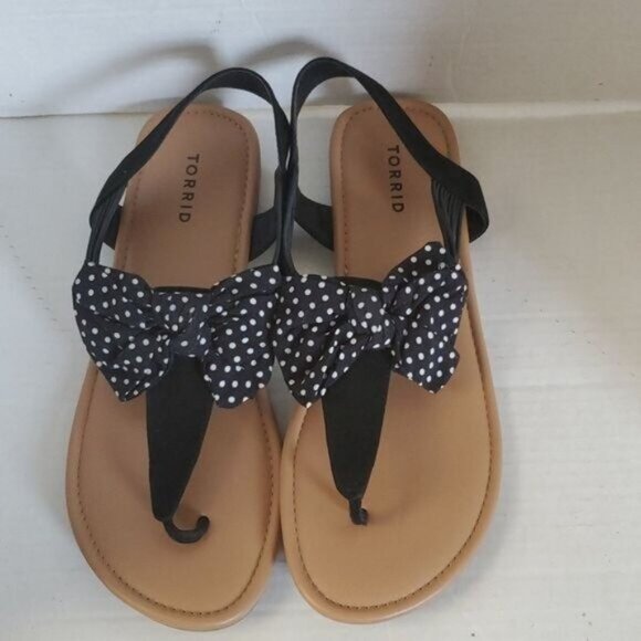 Torrid BOW T STRAP Sandals Shoes Flats Flip Flops Shoes Women's WOMAN'S 12WW - Picture 11 of 13